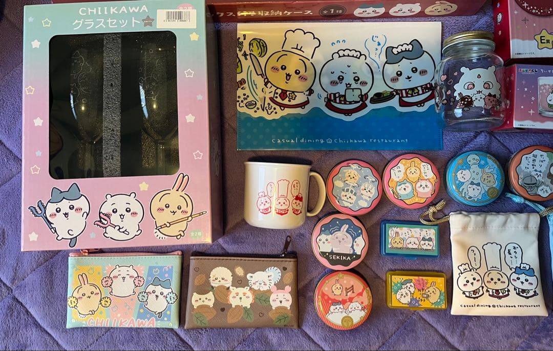 【新品未使用】ちいかわ　グッズまとめ売り　トートバッグ　収納ボックス　グラス