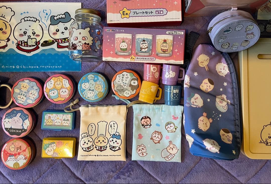 【新品未使用】ちいかわ　グッズまとめ売り　トートバッグ　収納ボックス　グラス