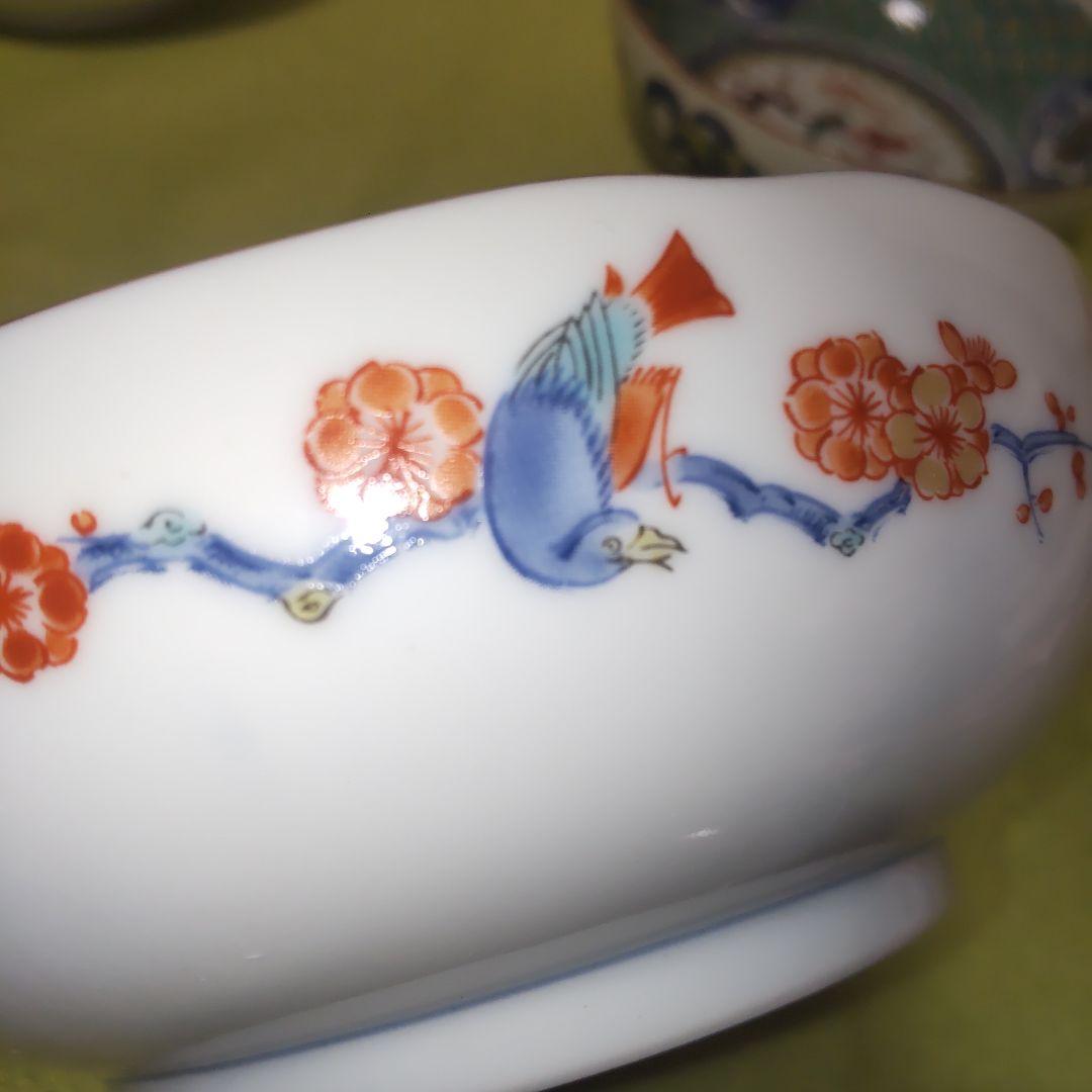 三洋陶器 龍峰窯 金彩 古伊万里 花鳥 5色 絵変 鉢 皿 小鉢