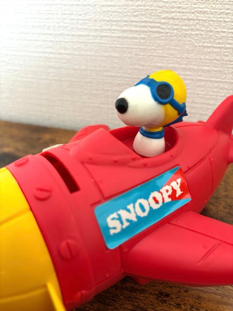 【希少】ヴィンテージ スヌーピー 貯金箱 2点セット フライングエース レトロ