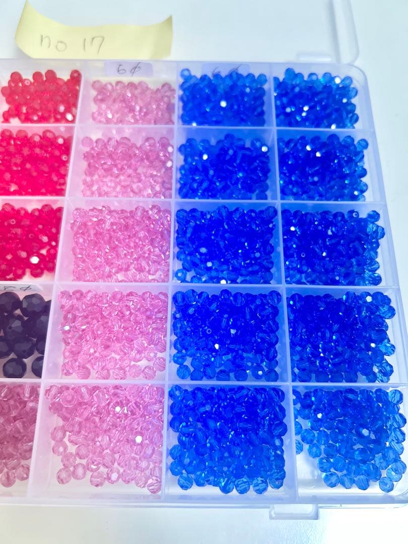 多色ラウンドスワロフスキー　no 17 6㎜　8㎜