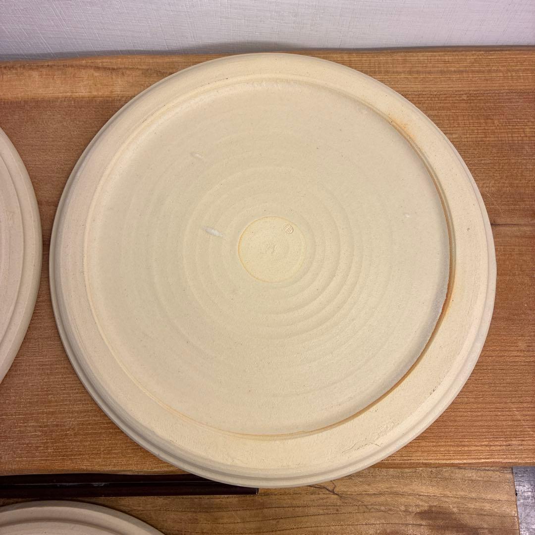 新品　陶器　陶芸作家　プレート皿3枚　304