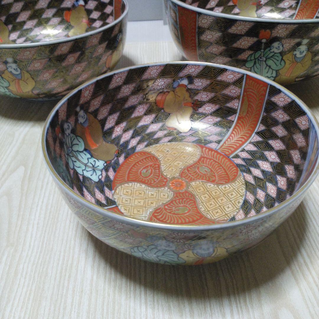 G*n様 特上手　古伊万里　金彩　色絵　賢人　そう図　深鉢　バラ売りも可能です。