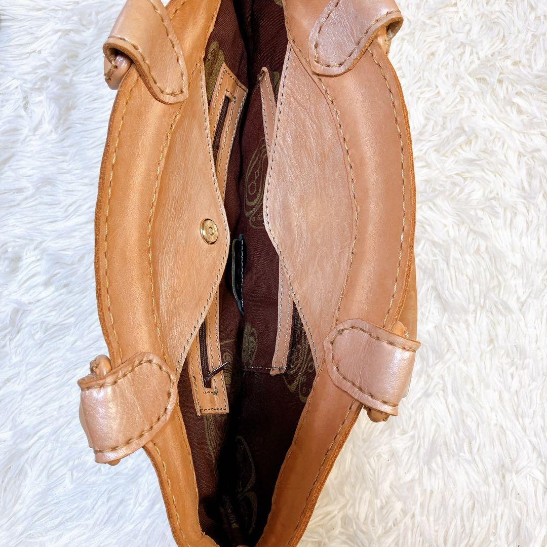 極美品✨robita ロビタ 手編み メッシュレザー トートバッグ 鍵チャーム付