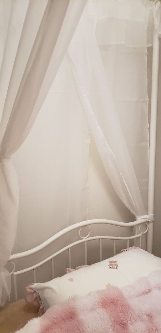 天蓋付きスチールベッド ニトリ