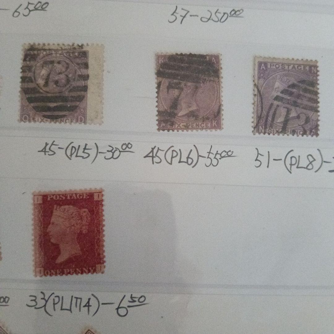 世界で1番最初に発行★イギリス本国・QX時代ヴィクトリア女王 通称ブラックペニー
