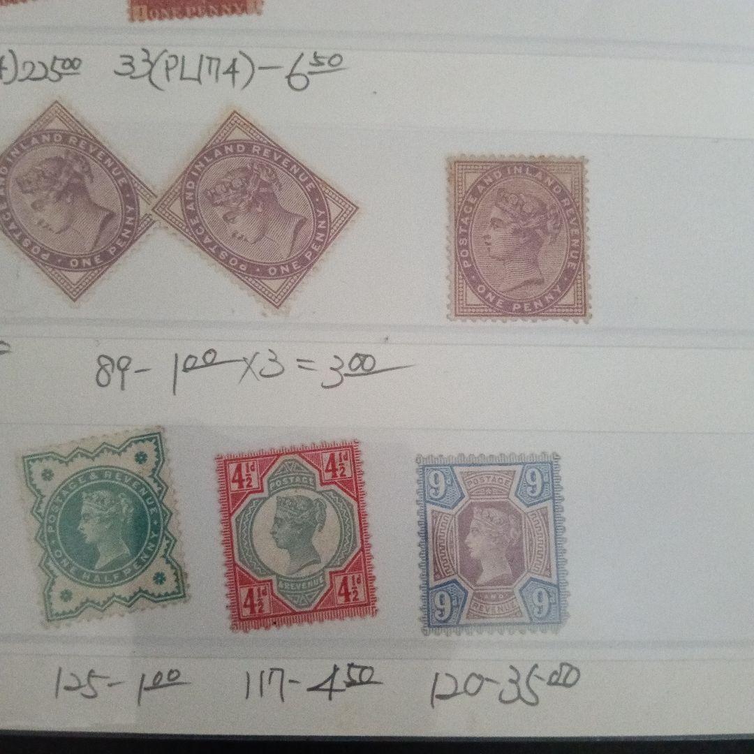 世界で1番最初に発行★イギリス本国・QX時代ヴィクトリア女王 通称ブラックペニー
