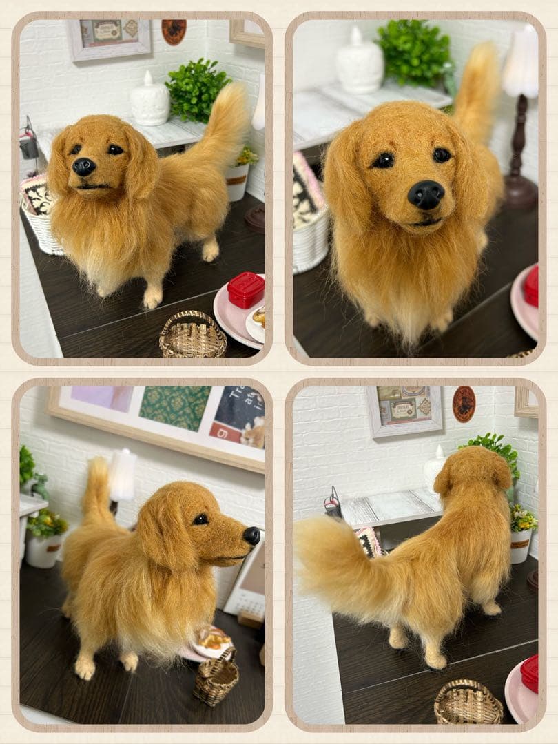 羊毛フェルト犬★ゴールデン親子