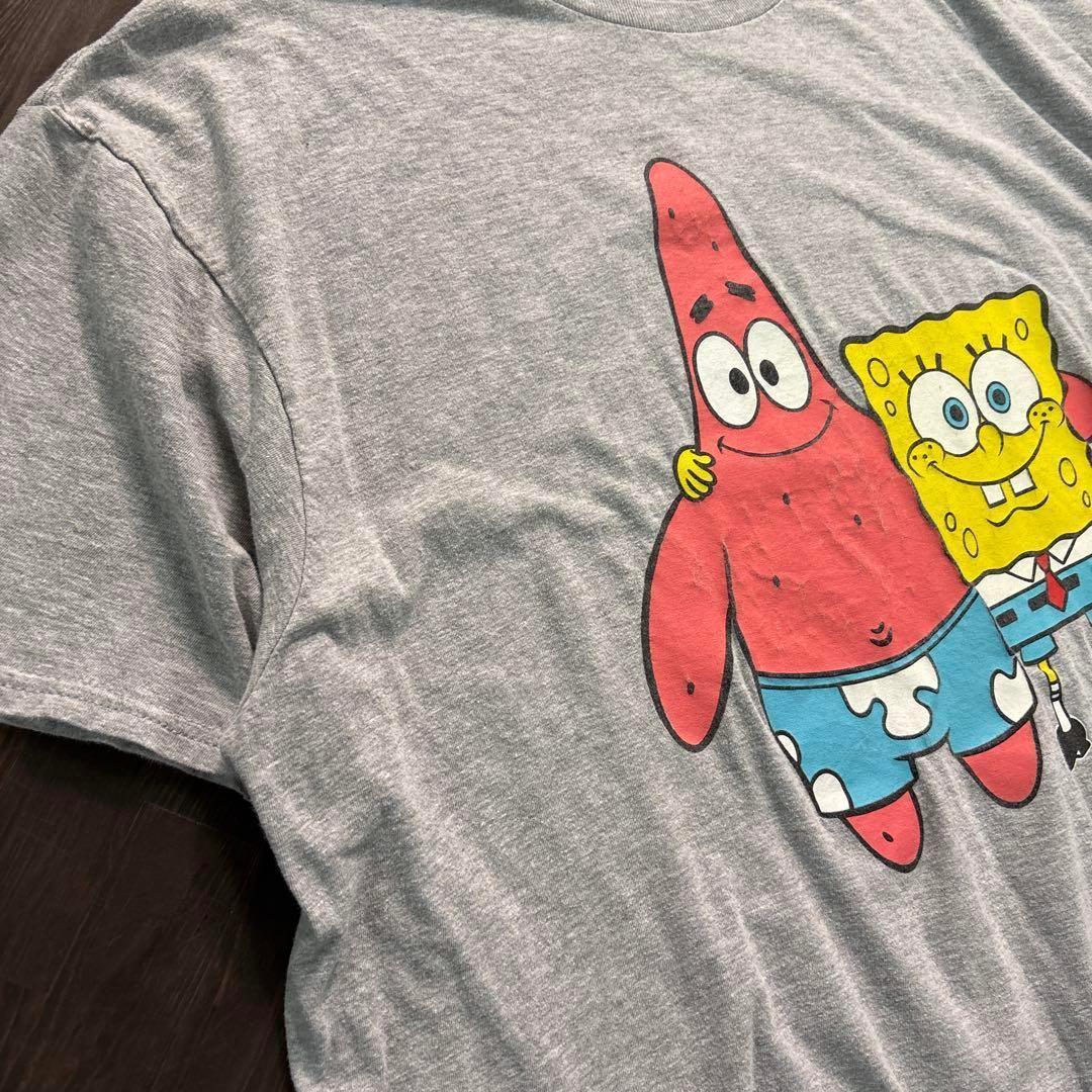 7TSM2 【スポンジボブ】アニメTシャツ　キャラクター　インポート古着