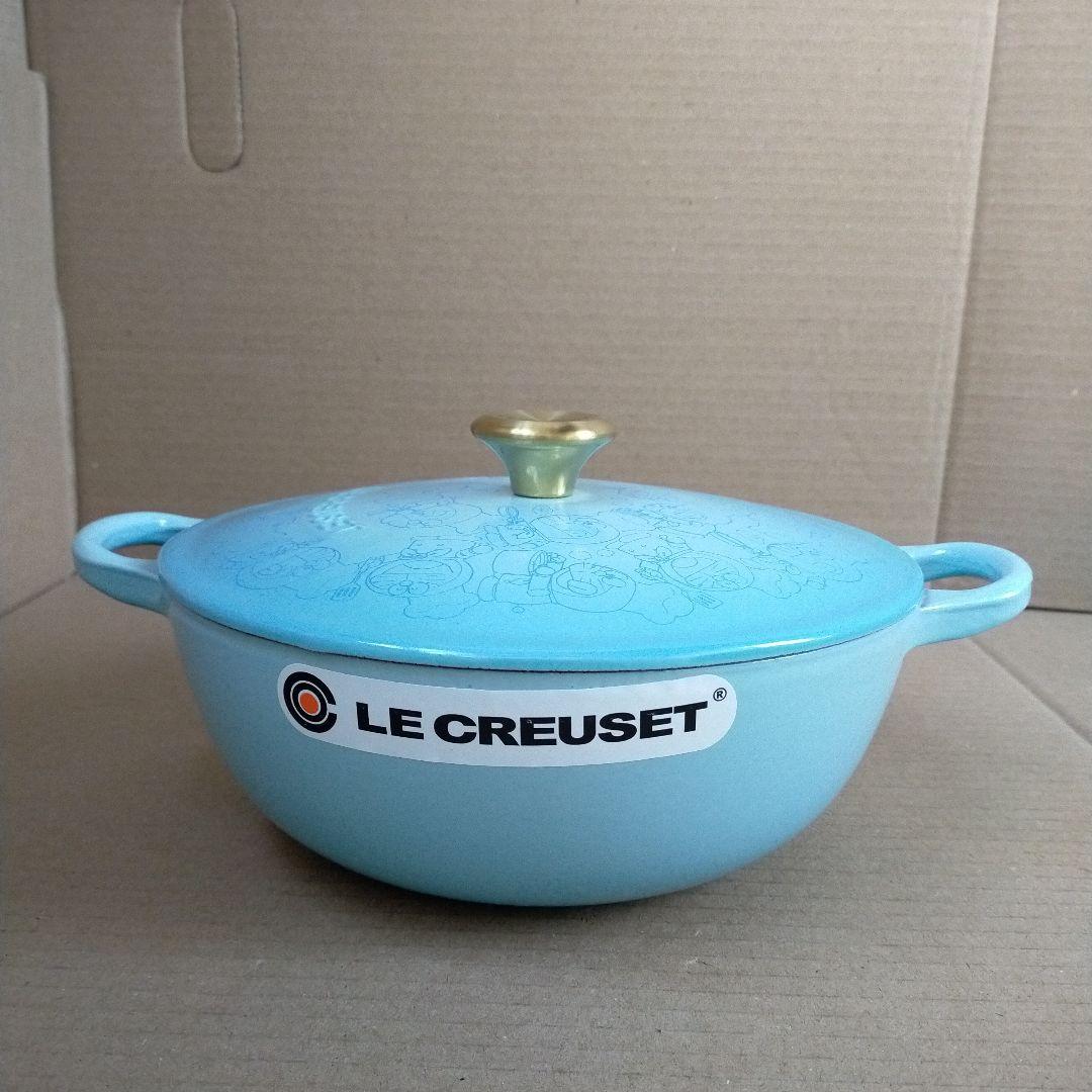 L未使用 ル・クルーゼ ドラえもん マルミット 22cm ゴールドツマミ