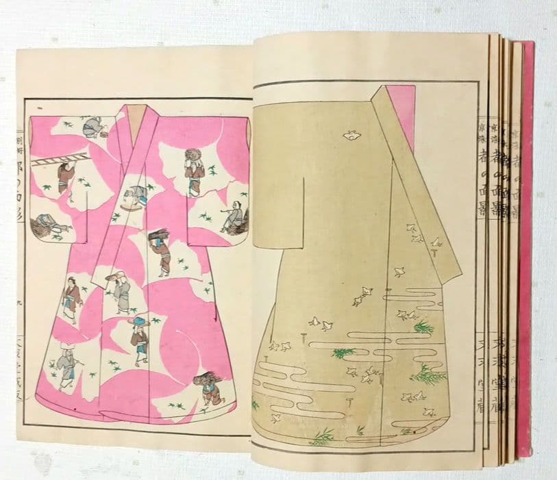 稀本都乃面影（着物図柄46図人物4図柄計50図柄)神坂吉隆（雪佳)明治23年出版