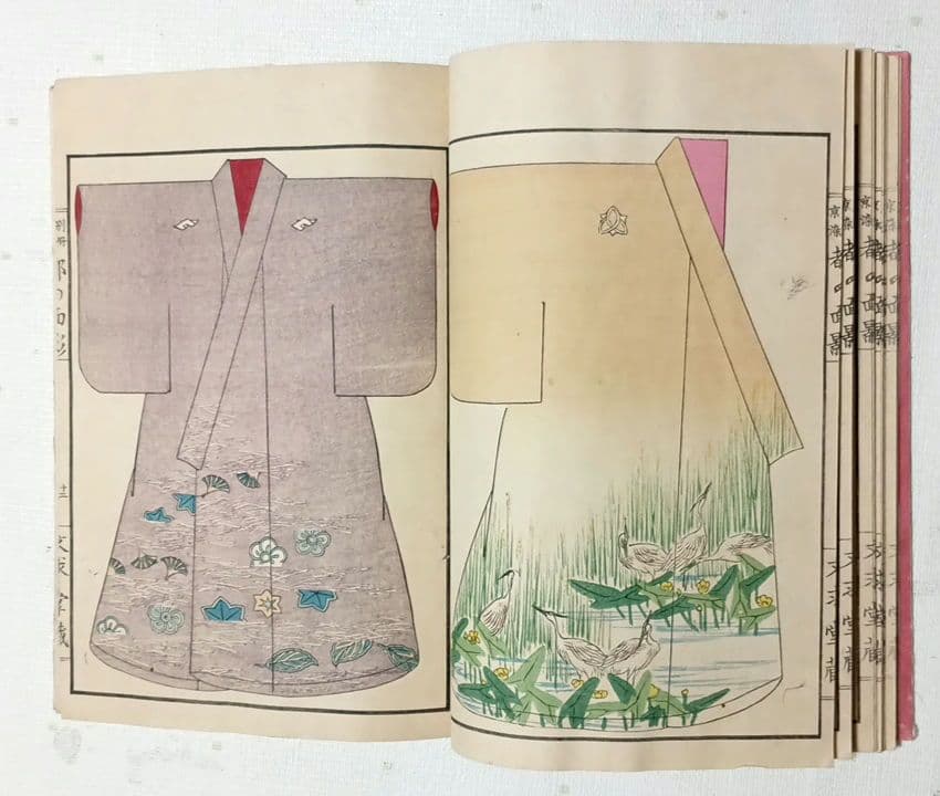 稀本都乃面影（着物図柄46図人物4図柄計50図柄)神坂吉隆（雪佳)明治23年出版
