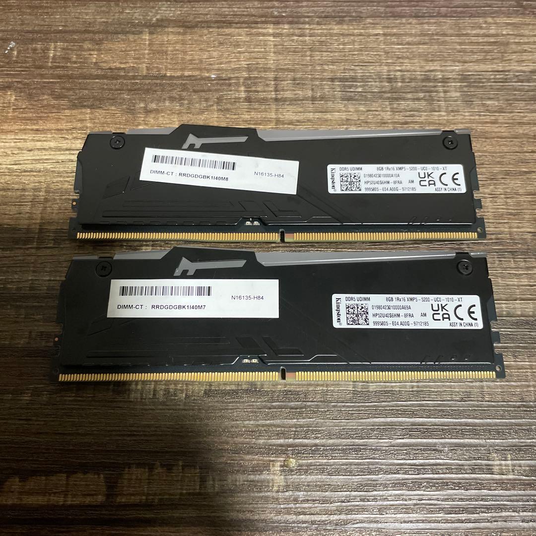 Kingston DDR5-5200 8GB × 2枚（合計16GB）