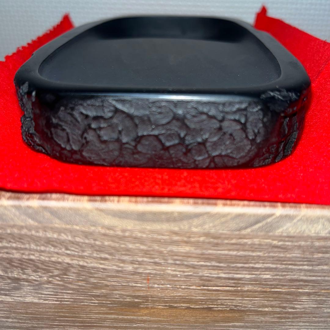 ⭕️雨畑硯　新品美品　雨畑硯開祖　機山堂　深澤粂次郎硯舗　石渓　五三寸大　共箱