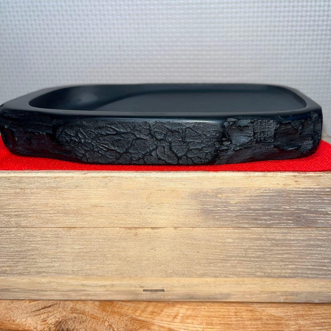 ⭕️雨畑硯　新品美品　雨畑硯開祖　機山堂　深澤粂次郎硯舗　石渓　五三寸大　共箱