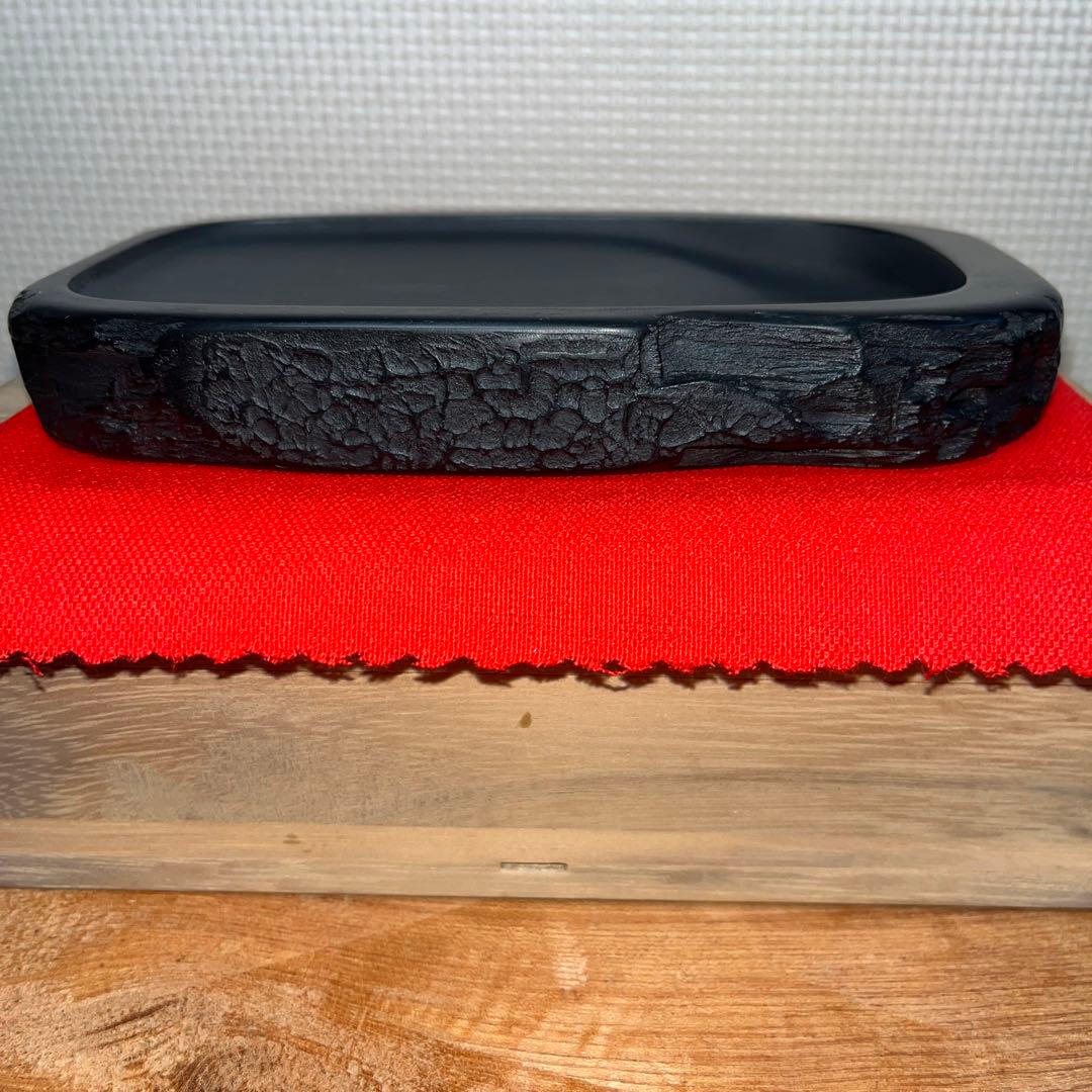 ⭕️雨畑硯　新品美品　雨畑硯開祖　機山堂　深澤粂次郎硯舗　石渓　五三寸大　共箱