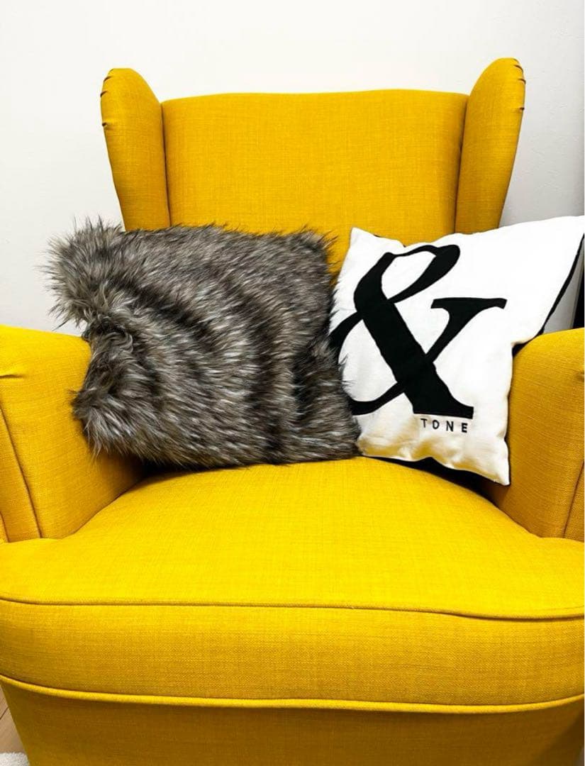 【送料込】IKEAウィングチェア/イエロー/ストランドモン STRANDOMON