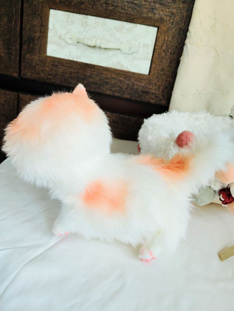 子猫きなこちゃん❤ころころぽっちゃり♡カゴセット♡アートドール♡ぬいぐるみ♡