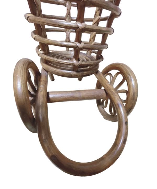 置物　レトロ　飾りカゴ　インテリア　籠　ラタン　籐　植木鉢カゴ　おしゃれ