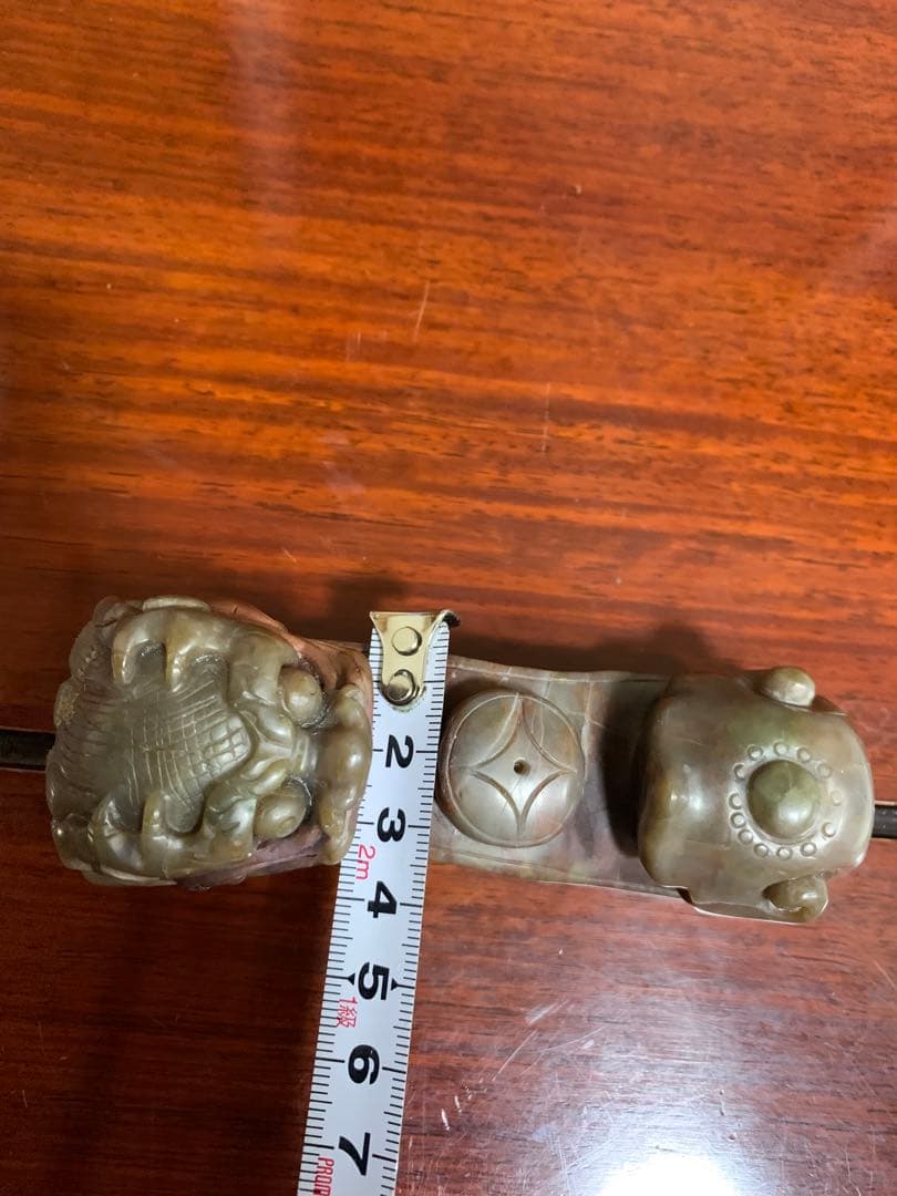 中国清代寿山石彫リ神兽毛筆立て