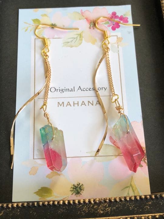 ねまさんせんよう♡crystal 氷柱 ピアス イヤリング