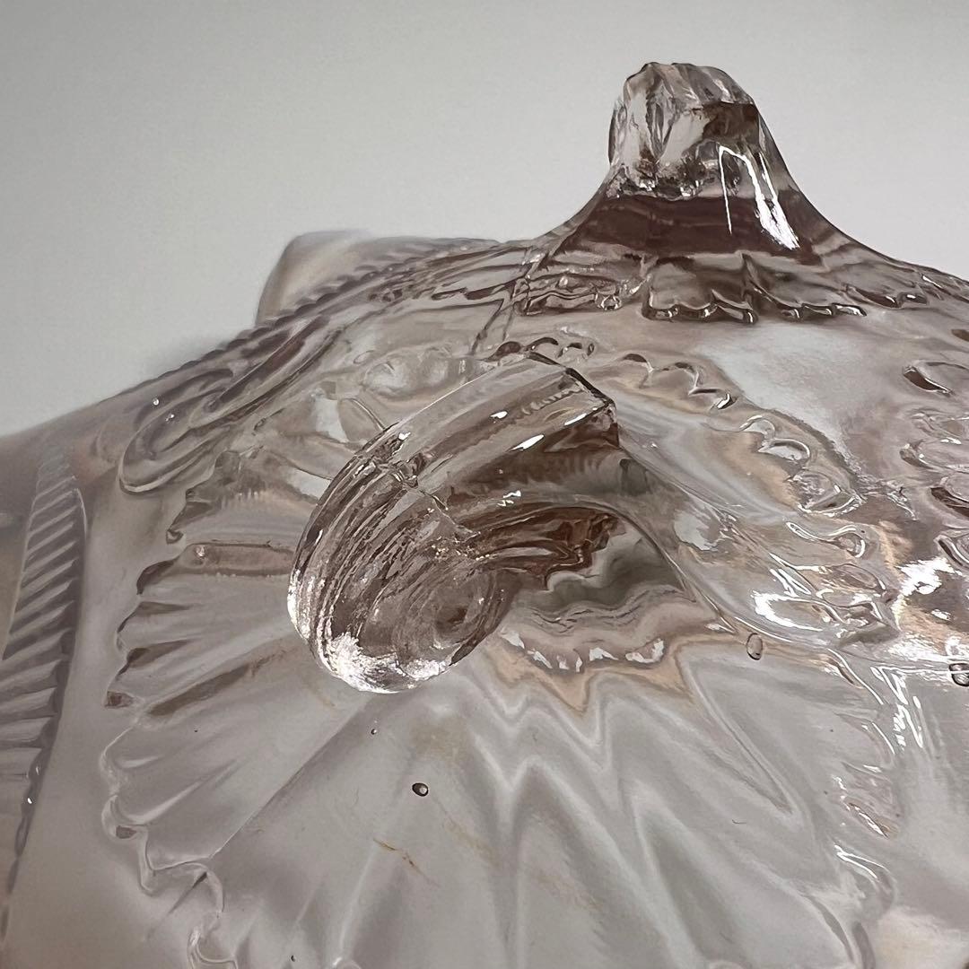 希少 アンティーク ノースウッド 足付きボウル フリル オパールセント 乳白色