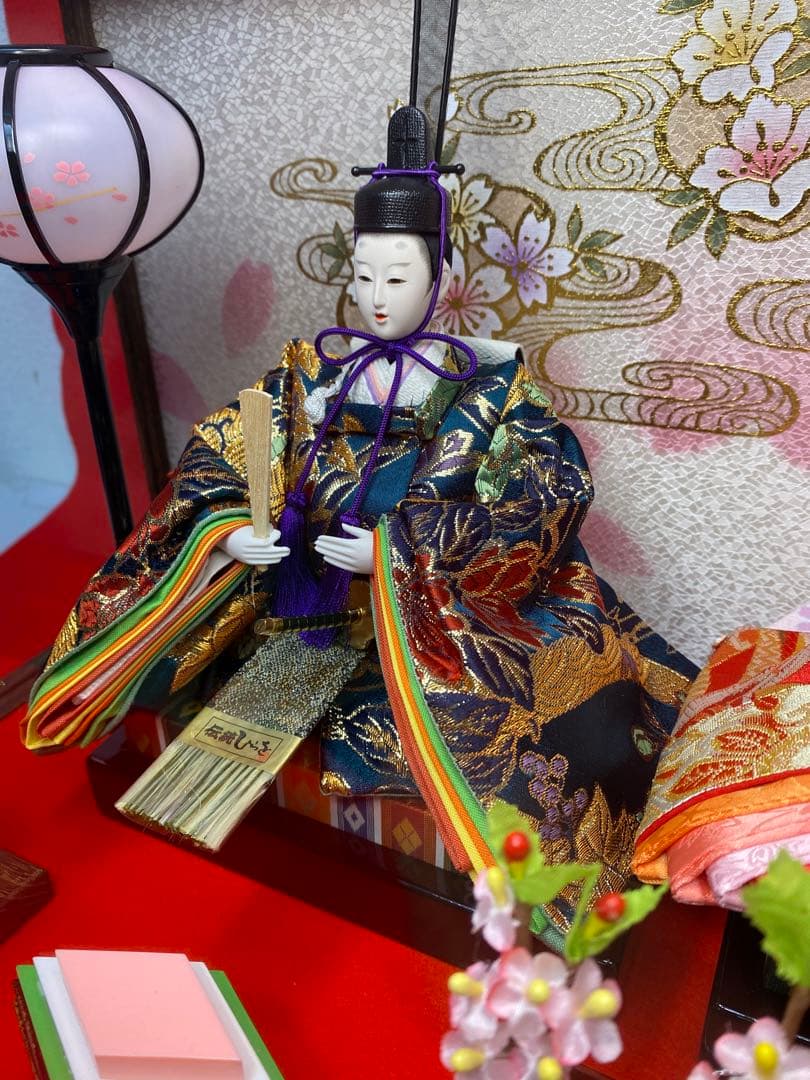 東京久月　雛人形アクリルケース入り親王飾り・間口約５７×奥行約３１×高さ約３３㎝