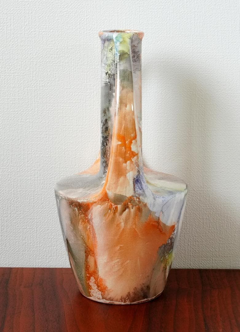 Old Arabia アラビア Marble Luster vase 花瓶