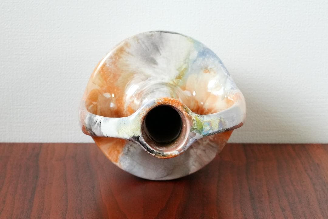 Old Arabia アラビア Marble Luster vase 花瓶