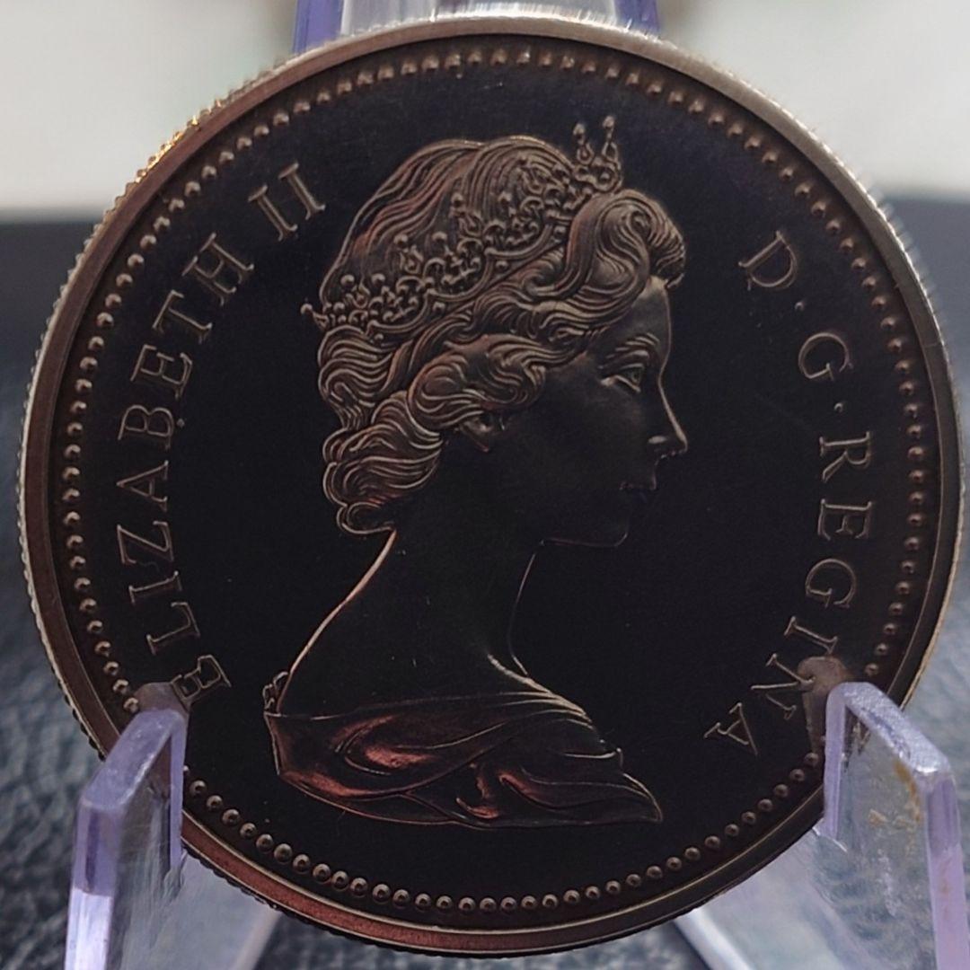 1971年 カナダ銀貨 1ドル ブリティッシュコロンビア州100周年記念銀貨