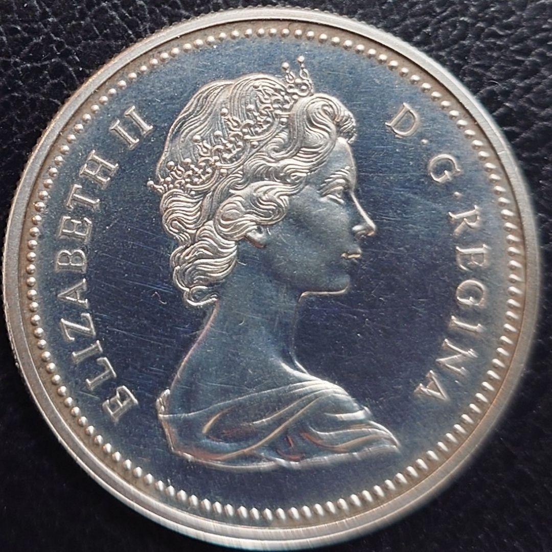 1971年 カナダ銀貨 1ドル ブリティッシュコロンビア州100周年記念銀貨