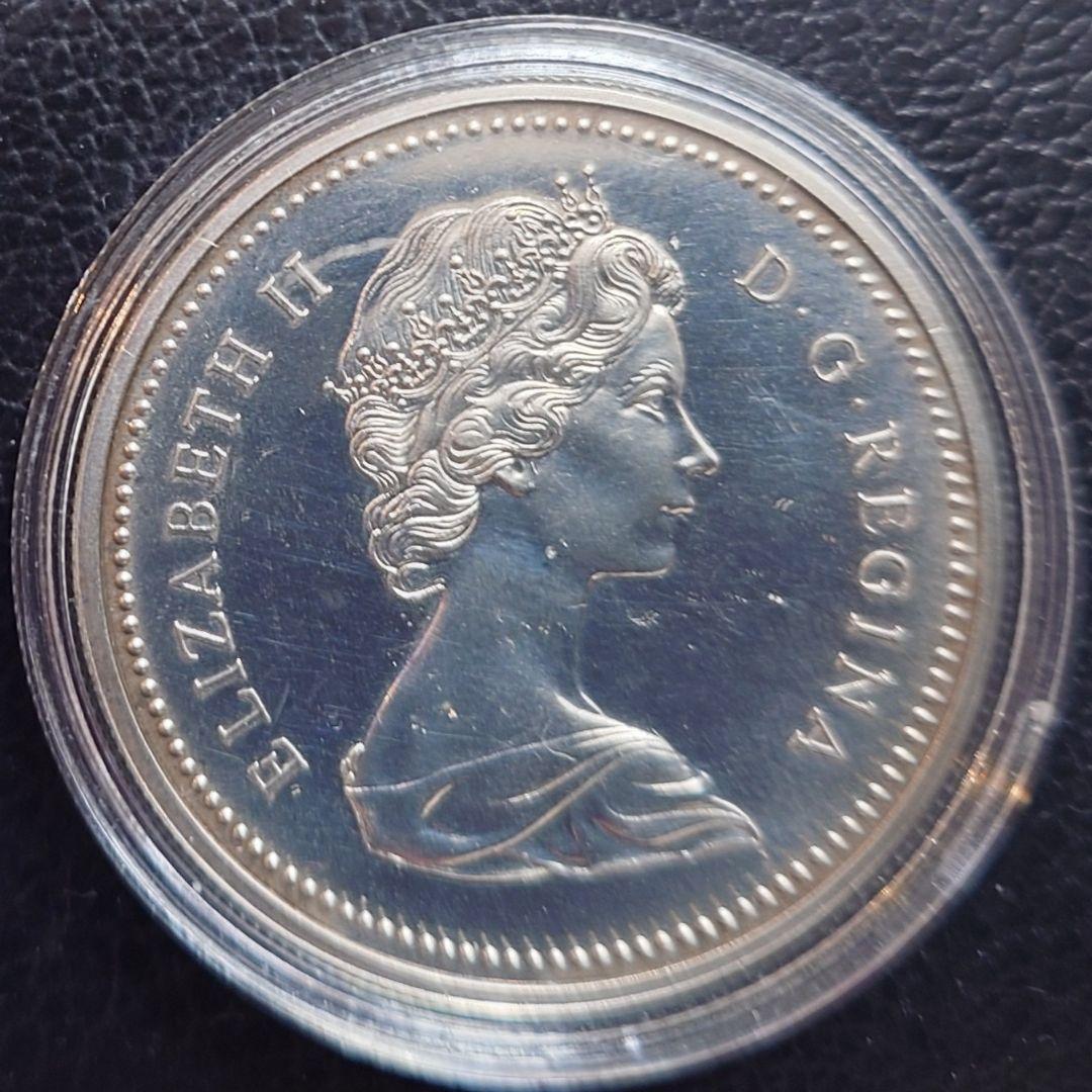 1971年 カナダ銀貨 1ドル ブリティッシュコロンビア州100周年記念銀貨