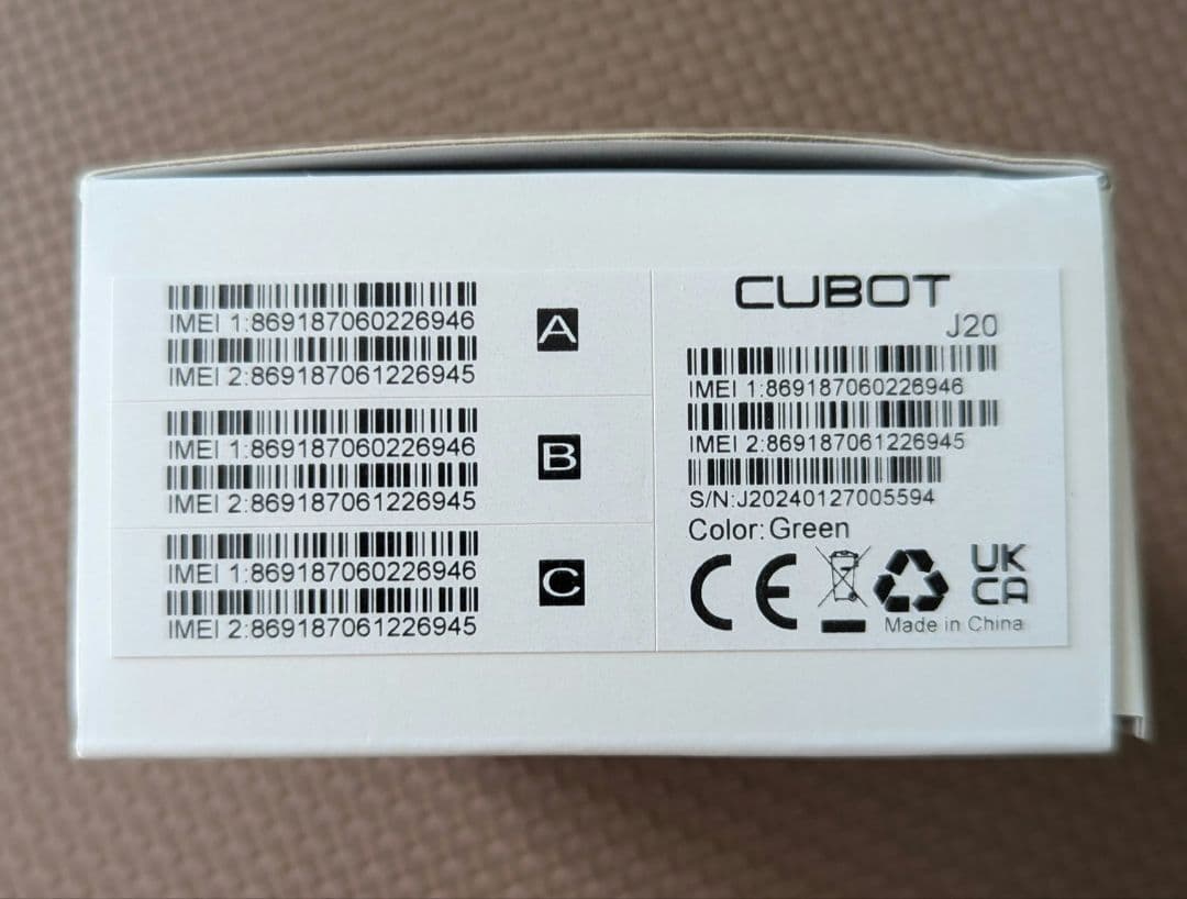 CUBOT J20 ４インチ スマートフォン 本体 ブルー