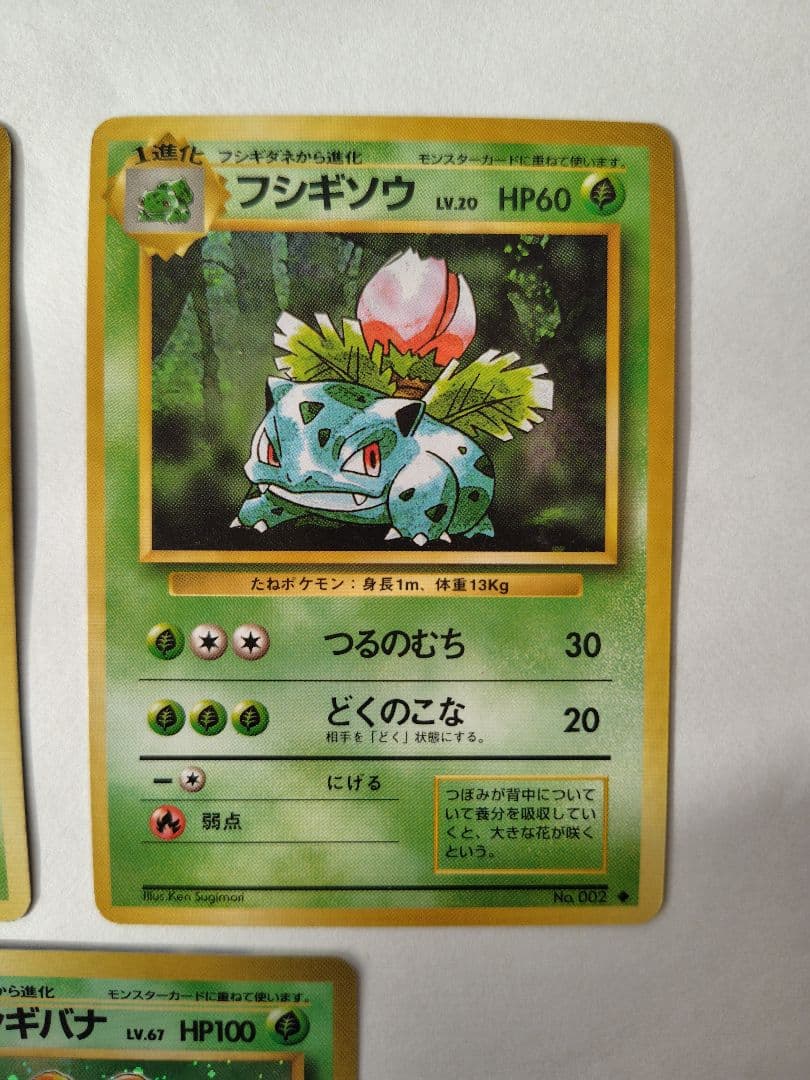 ポケモンカード　旧裏　フシギダネ・フシギソウ・フシギバナセット。渦巻きホロ？あり