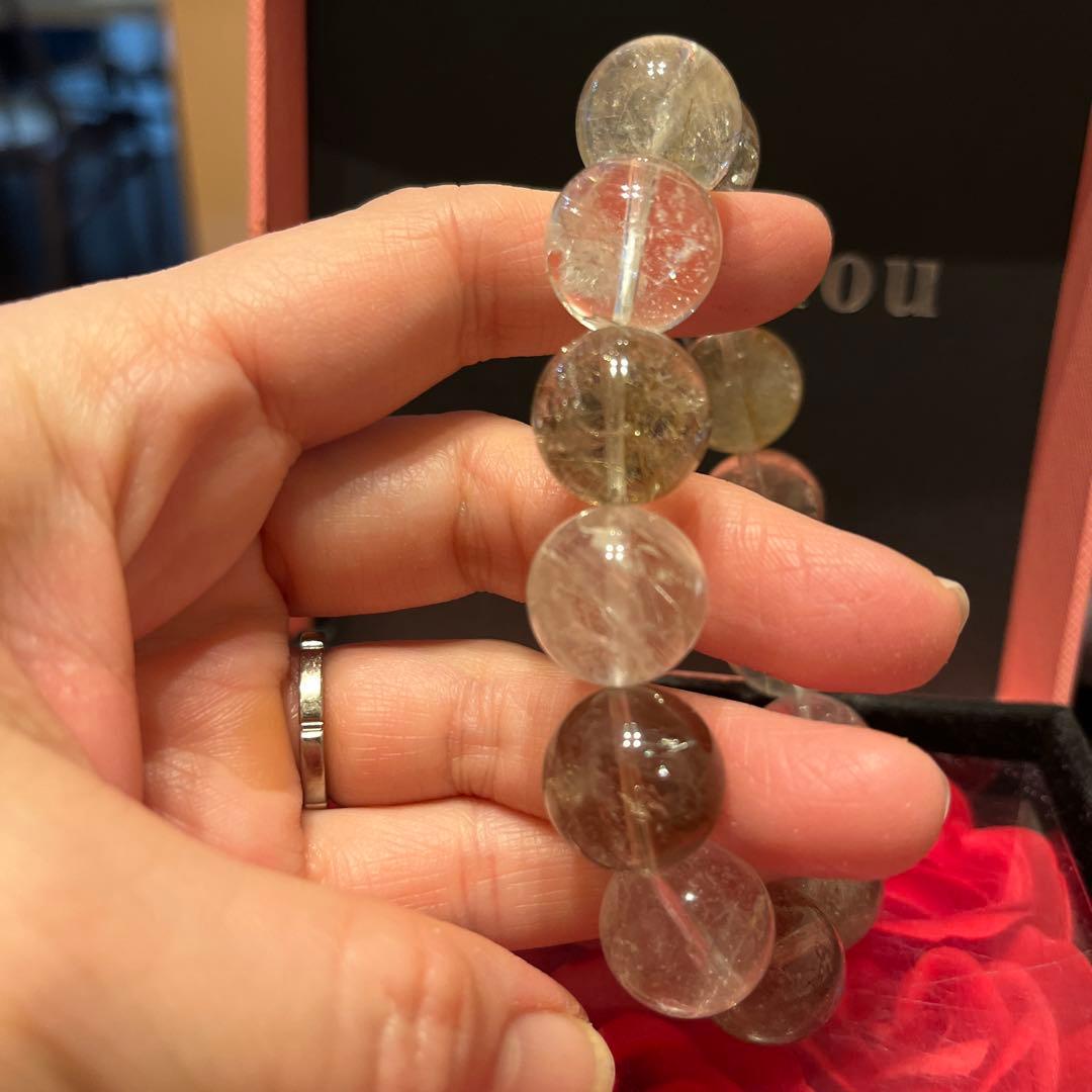 専用出品　天然石ブレスレット　ルチルクォーツ 大玉