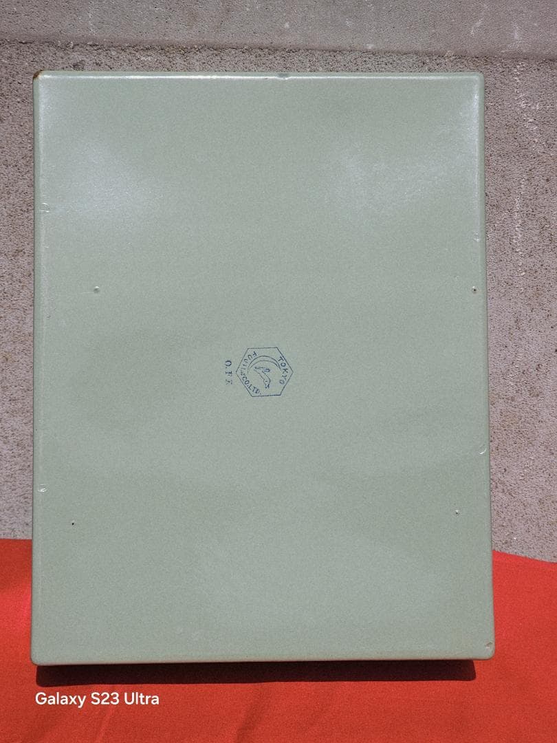 月兎印　ホーロー蓋付きバット　フジレトロ　緑色 陶器 保存容器