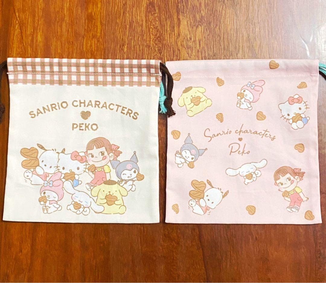 【新宿京王限定】サンリオキャラクターズ×ペコちゃん コラボ トート＆巾着セット