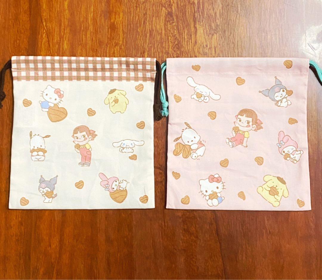 【新宿京王限定】サンリオキャラクターズ×ペコちゃん コラボ トート＆巾着セット