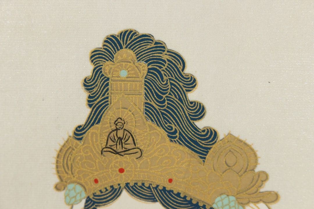 No5747 掛軸　法然上人二十五霊場　御朱印　絹本　合箱　仏教美術　送料無料