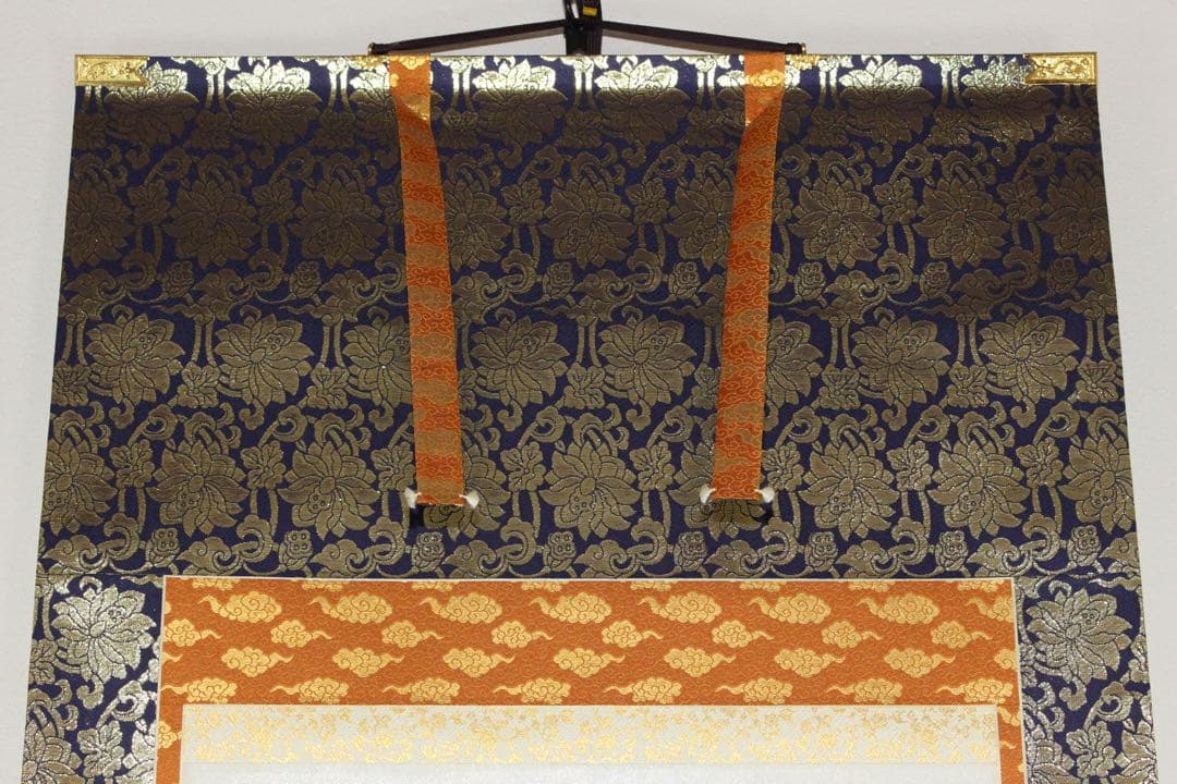 No5747 掛軸　法然上人二十五霊場　御朱印　絹本　合箱　仏教美術　送料無料