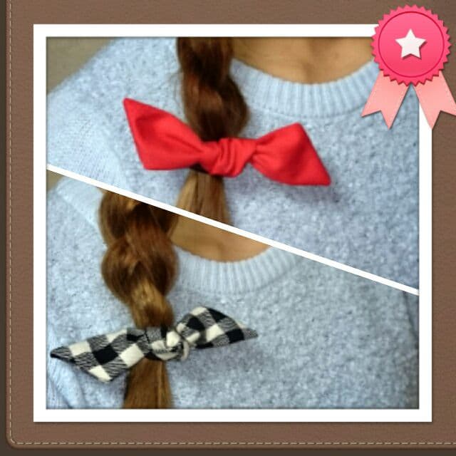 スクエアリボンヘアゴム☆★