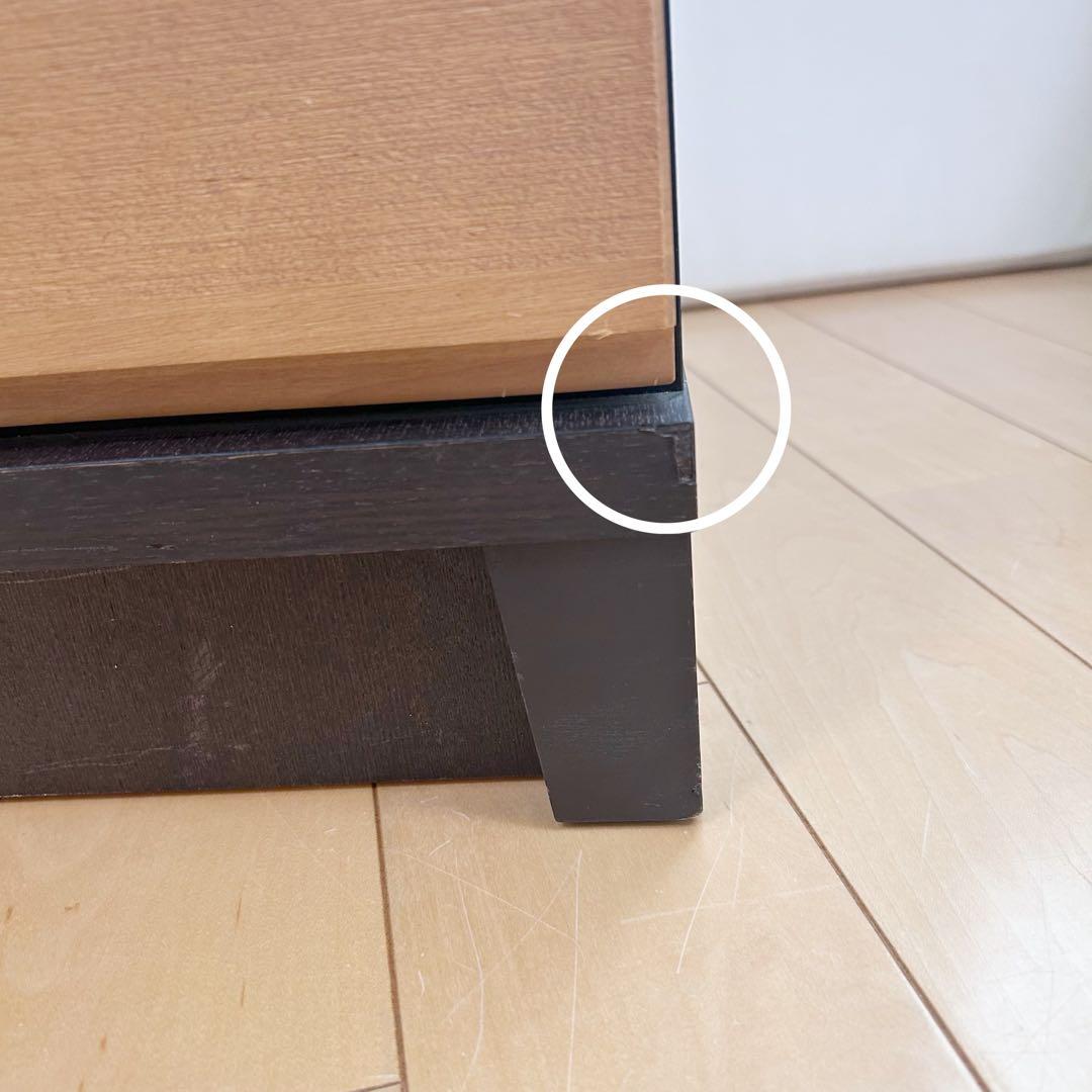 モダン5段チェスト　ツートンカラー　リブ加工　インダストリアル　全段レール　蟻組