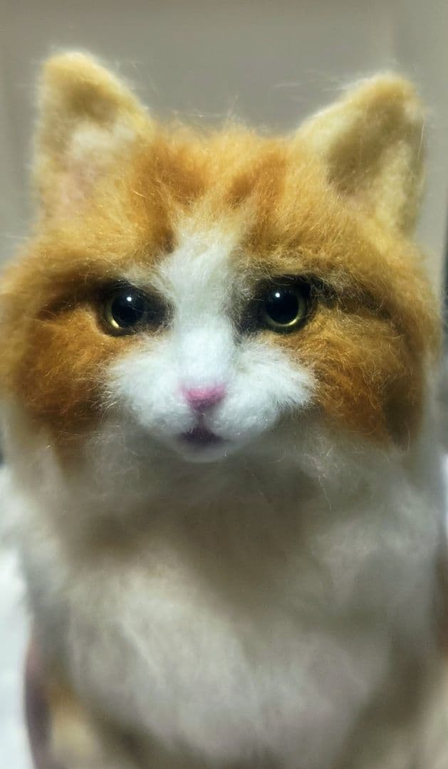 羊毛フェルト　猫　長毛　置物 ❖お髭は梱包時にお付け致します