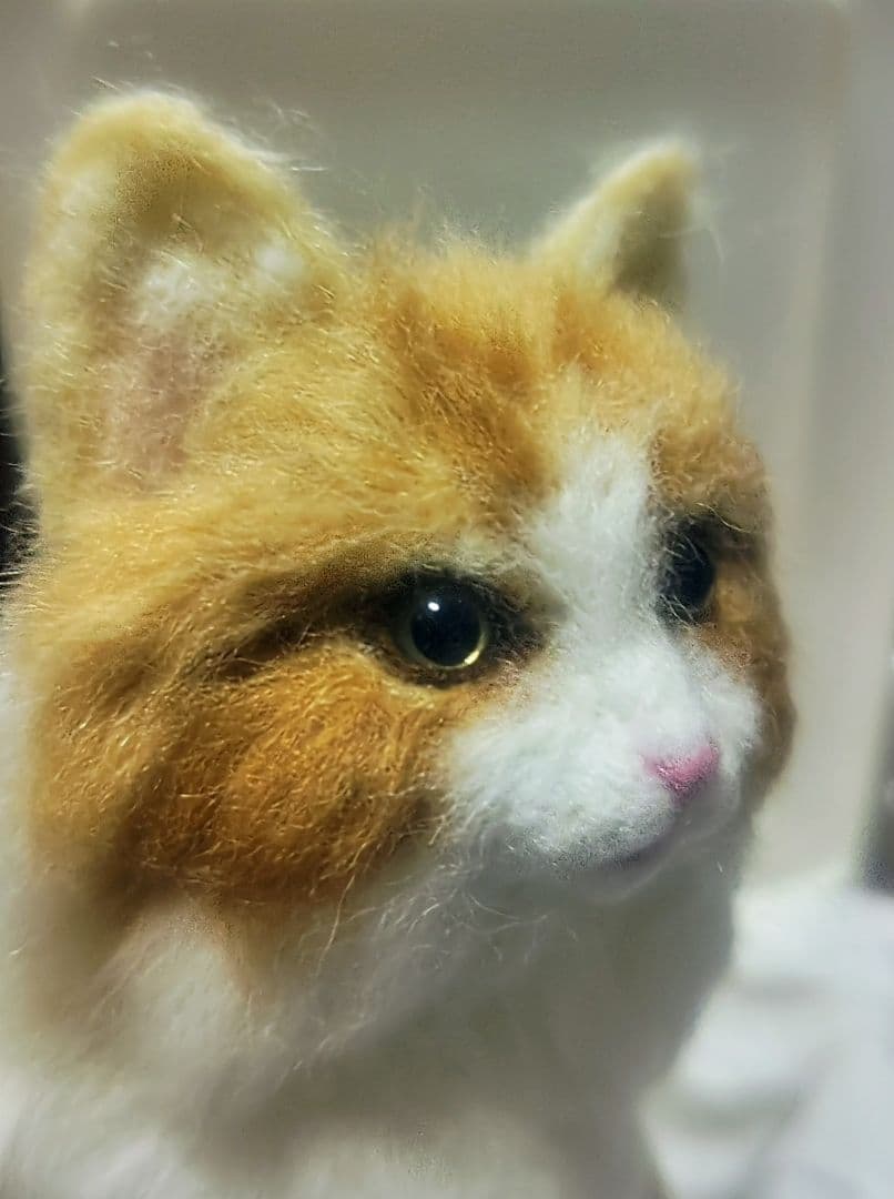 羊毛フェルト　猫　長毛　置物 ❖お髭は梱包時にお付け致します