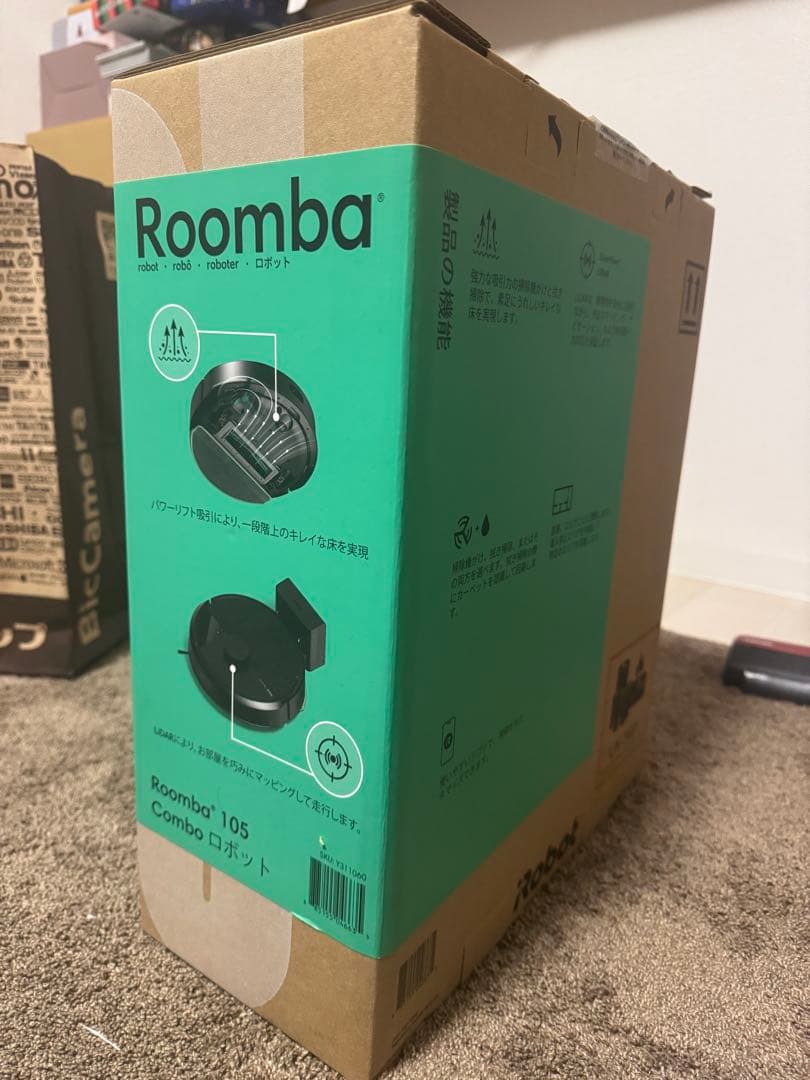 新品未開封Roomba 105 Combo ロボット掃除機本体　【保証書付き】