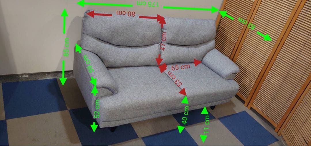 東京都23区送料込 ◆ニトリ3人掛けソファ(TPH4843)