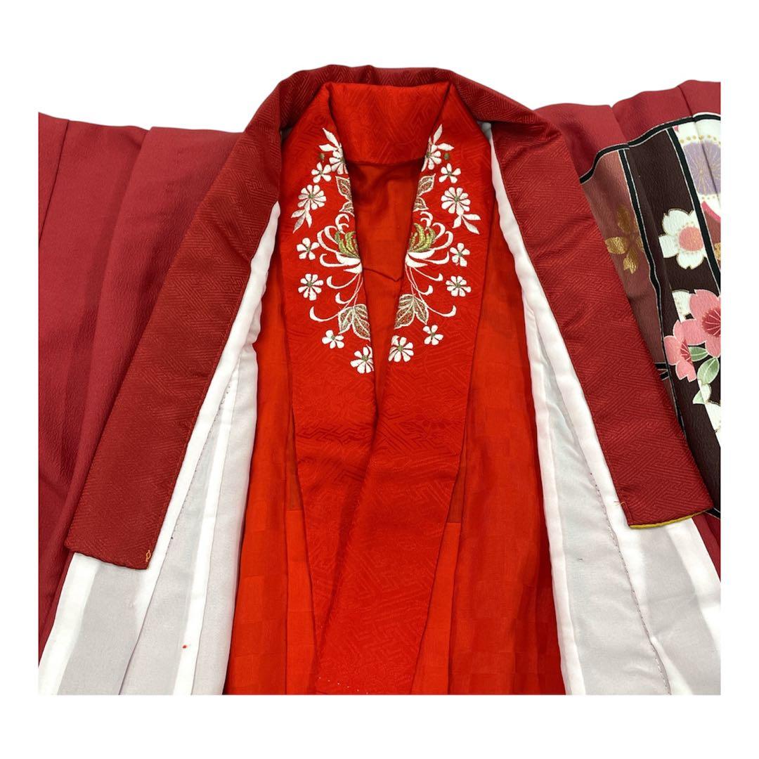 ◎mk-1174　七五三　女の子　着物・襦袢セット　7歳　　2-19