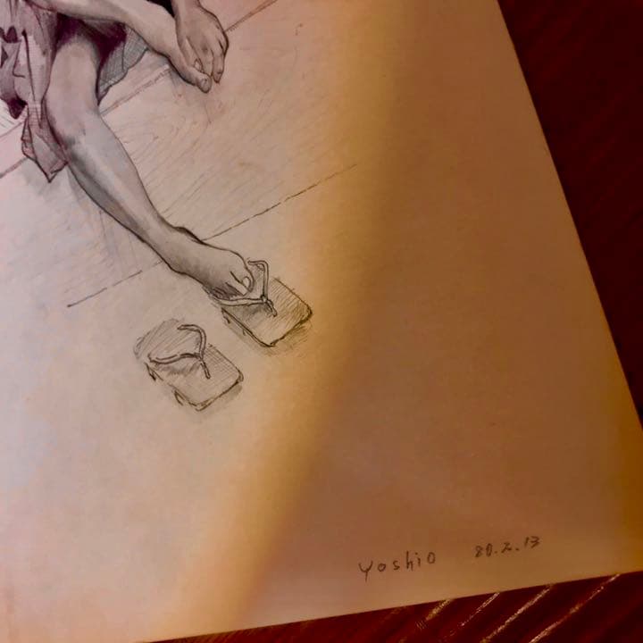 特値　肉筆鉛筆画 美人画❣️ 原画　1点物