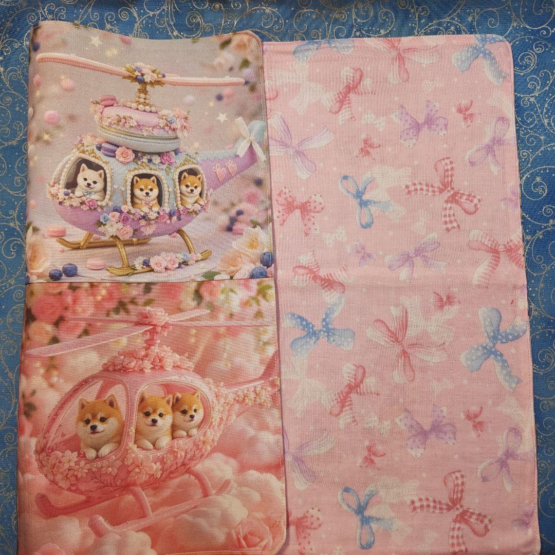 MAY ランチョンマット風1枚　ハンカチ11枚 　柴犬さん柄