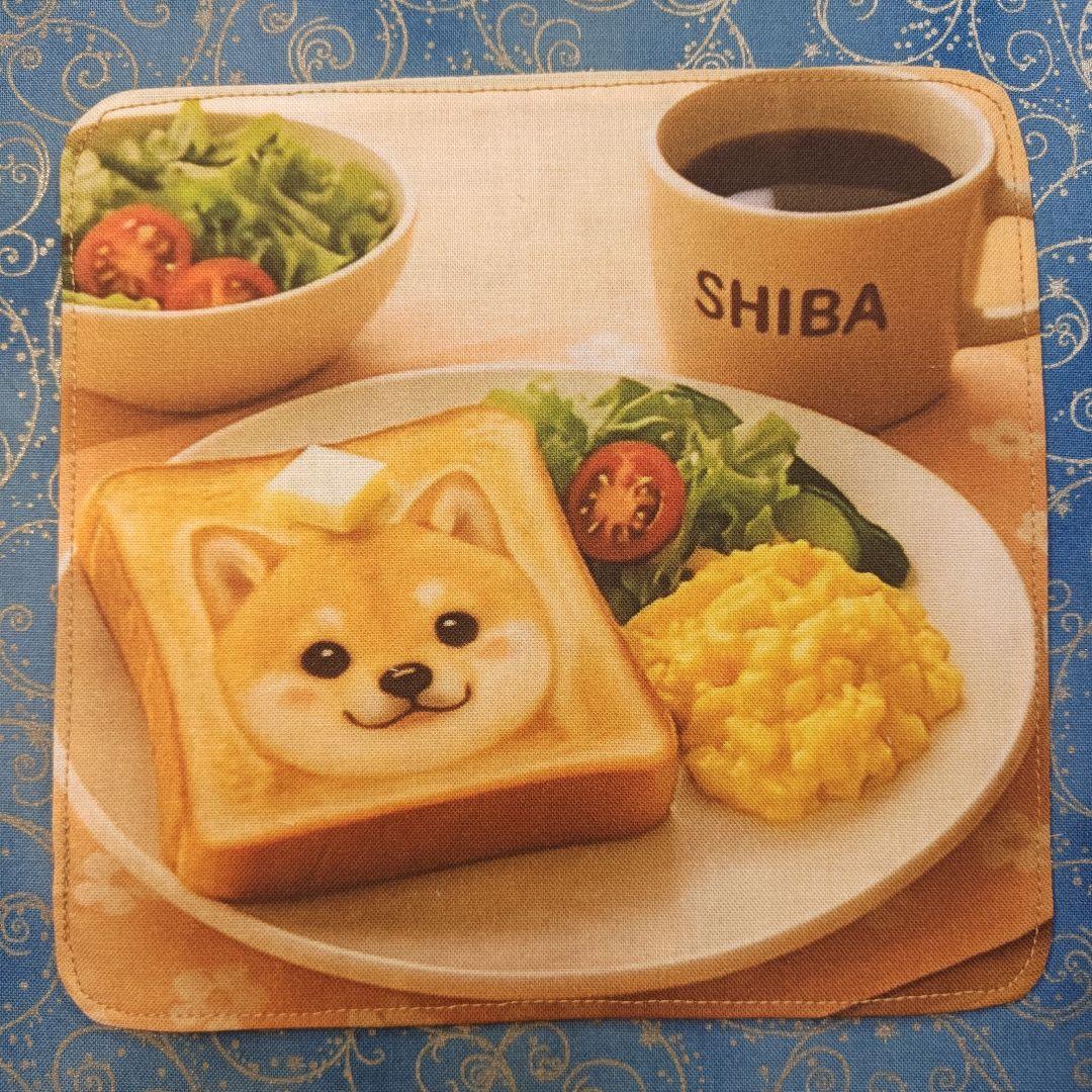 MAY ランチョンマット風1枚　ハンカチ11枚 　柴犬さん柄